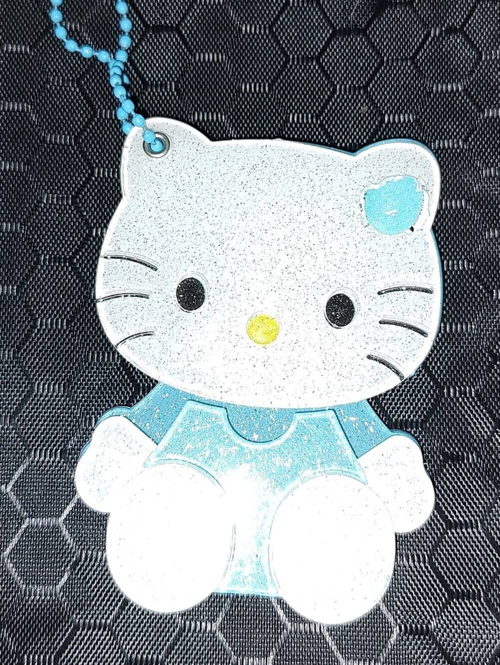 New! Hello Kitty Blue Acrylic Mirror Keychain